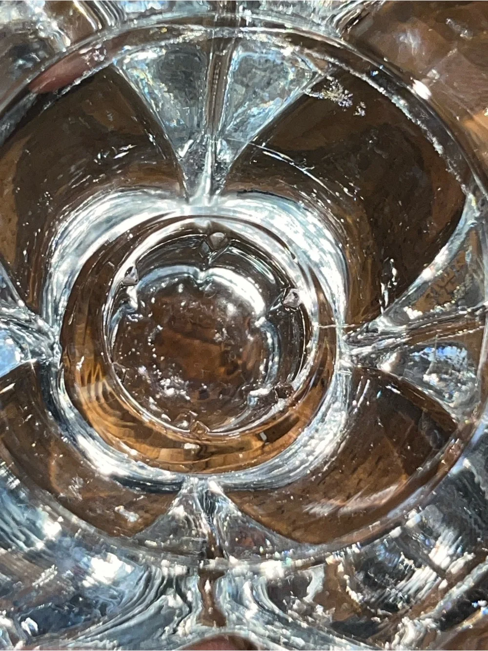 Orrefors Crystal Lotus Flower Art Glass Candle Holder